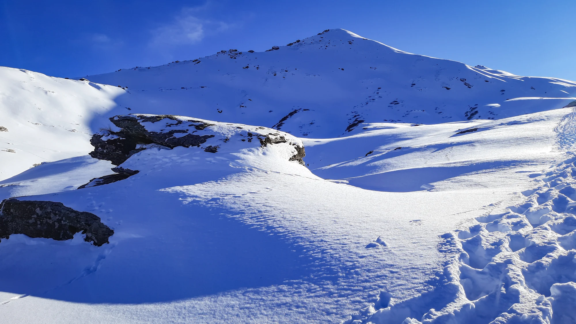 Wide views opening up near the top